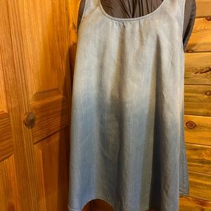 Mystree blue hombre shirt sleeved hi-low top